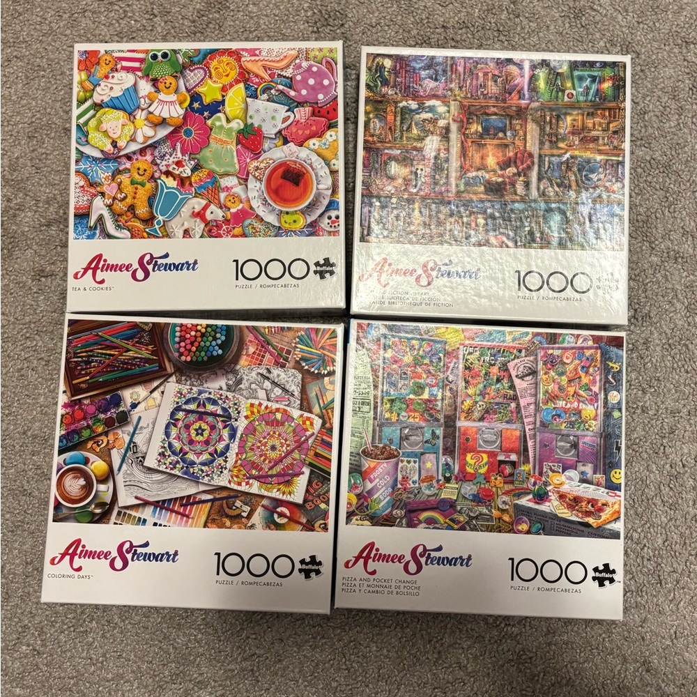 Buffalo Games Aimee Stewart 1000 piece puzzle bundle